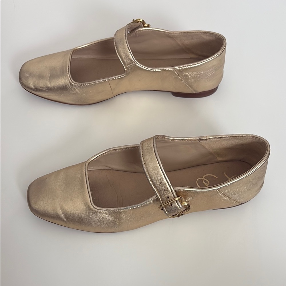 Sam Edelman Metallic Gold Flats